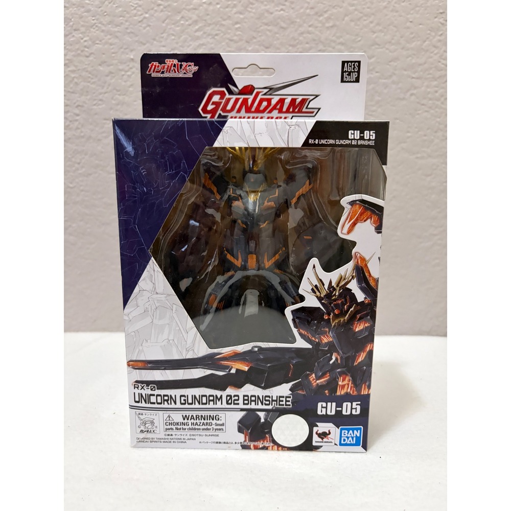 Gundam Universe RX-0 Unicorn Gundam 02 Banshee GU-05 Action Figure Bandai 6 Inch